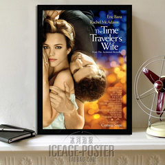 Time traveler's wife, movie poster, decorative painting, framed painting, guest restaurant, wall hanging painting, office study 30*40 Other types Artwork color Oil film laminating + low reflective organic glass