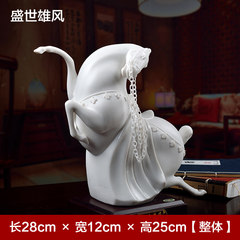 The Oriental white porcelain clay ceramic sculpture business gifts creative office decoration Ma / spirit treasures D02-11 heyday