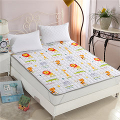 Cotton bed mattress, pure cotton anti slip crawling mat, single double student folding cushion, 1.8m tatami mattress, animal world 1.35*2.0m bed.