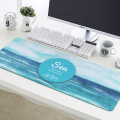 Super large star fantasy creative mouse pad waterproof and thickened lock edge anti-skid desk pad super-large keyboard pad mouse pad -- magic blue 7 [size 30x78]