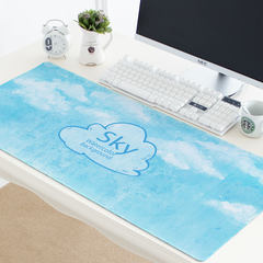 Super large star fantasy creative mouse pad waterproof and thickened lock edge anti-skid desk pad super large keyboard pad super large mouse pad -- magic blue 1 [40x90]