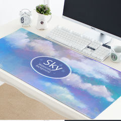Super large star fantasy creative mouse pad waterproof and thickened lock edge anti-skid desk pad super large keyboard pad super large mouse pad -- magic blue 2 [40x90]
