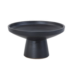 Japanese new Chinese creative handmade ceramic tea candy compote dish student disc table decoration decoration Black fixed money