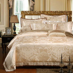 Satin Jacquard bedding, four piece bed set, 4 sets of home wedding bed, 1.5m, (5 feet) bed.
