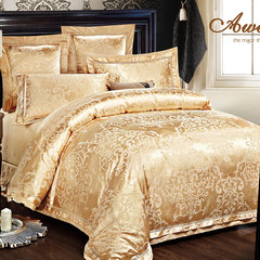 Bedding, four piece set, European luxurious Satin Jacquard bed, 4 sets of wedding home suite, Lafite manor 1.5m (5 ft) bed.
