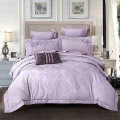 Bedclothes, four piece sets, European luxurious Satin Jacquard bed, 4 sets of wedding home suite, 1.5m (5 ft) bed.