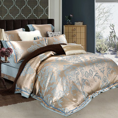 Four sets of bedding sets, European luxurious Satin Jacquard bedding, 4 sets of wedding suite, 1.5m (5 ft) bed.
