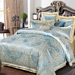 Bedclothes, four piece sets, European luxurious Satin Jacquard bed, 4 sets of wedding suite, 1.5m (5 ft) bed.