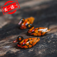 鸳鸯茶托茶夹托漆器小鸭鸭子筷子架筷枕搪瓷笔托笔搁茶道茶宠摆件 单个