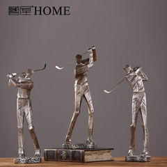 American country creative decorations inside the living room decoration Home Furnishing office decoration resin golf player Three piece set (636467)