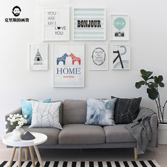 IKEA Nordic style living room sofa, photo wall, bedroom photo frame, creative combination, photo wall, photo frame, wall hanging picture D224 Nordic photo wall (large) log