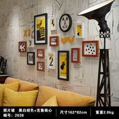European-style photo wall photo frame wall living room creative combination solid wood bedroom decorative painting simple modern abstract photo wall CAM. A036B