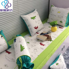 Piaochuang balcony windowsill pad pad pad made of thick sponge cushion blanket Piaochuang green cartoon couch cushion package mail You can edit it after you select it