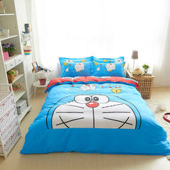 Four sets of autumn and winter cotton cartoon children's bed sheets, three sets of pure cotton, KT cat powder, personality pink bed special specials, bed sheets, many A dream 1.2m (4 feet) beds.