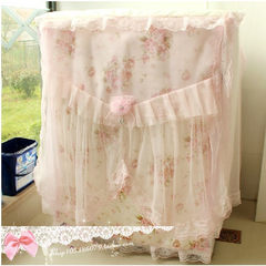 Korean version of pink lace fabric garden washing machine cover sun protection dust cover automatic roller 56*140
