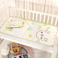 Baby matting ice ice newborn baby summer breathable folding kit pillow child mat kindergarten special 120cmX60cm pea Jun Jun (buy pillow pillow)