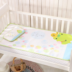 Baby matting ice ice newborn baby summer breathable folding kit pillow child mat special nursery 120cmX60cm bubble sky (buy pillow core)