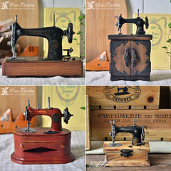 BAO ZAKKA grocery retro sewing machine sewing box box ornaments Home Furnishing Cafe soft outfit