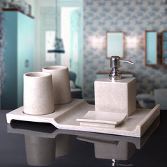 European style bathroom five piece wash set, minimalist creative wedding toilet, dental appliances, bathroom products, resin set, sand and stone 4 piece + special shaped pallet.