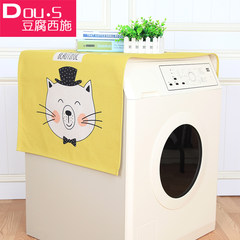 The original cotton cloth washing machine Nordic thickened dust cover cartoon art bedside single door refrigerator cover towels Table runner 30&times 180cm;