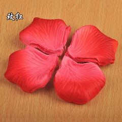 Simulation rose petal wedding room decorate wedding scene decorate wedding products non-woven cloth simulation bed scatters petal piece rose red.