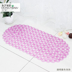 2 packages of environmental protection PVC, bathroom skid mat, bathroom mat, bathroom toilet, shower mat 40× 60CM Transparent purple bubbles