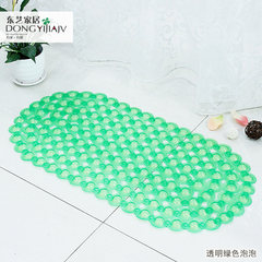 2 packages of environmental protection PVC, bathroom skid mat, bathroom mat, bathroom toilet, shower mat 40× 60CM Transparent green bubble