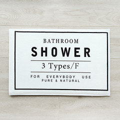 State of life beioufeng simple black and white letters mats anti-skid thick bath mat home bedroom door mat Custom size contact customer service White SHOWER