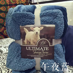 Export original single autumn winter warm and thickened double layer lamb blankets blanket thickened single double blanket blanket coral blankets 229x230cm midnight blue