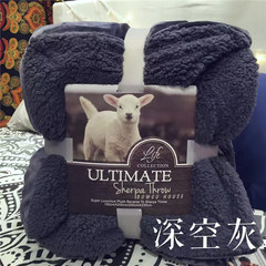Export original single autumn winter warm and thickened double layer lamb blankets blanket thickened single double blanket blanket coral blankets 229x230cm deep air ash