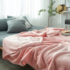 Plain colored fleece blanket, summer air conditioning blanket, single pair, mink blanket, plain coral velvet blanket, sheets 230*250cm jade.