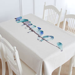 [bird] table cloth table cloth table table Bugab thick anti ironing rectangle square Tablecloth - Blue Jays [custom size please contact customer service]