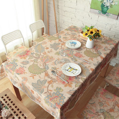 Every day special waterproof waterproof dirty, American RETRO art lace, western style tablecloth, fabric coffee table cloth custom made Sun flower waterproof thick lace 80*80cm