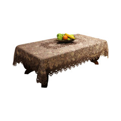 茶几桌布布艺长方形餐桌布台布中式美式实木家具桌布桌垫防尘罩布 127紫色迷情 紫色 65+17垂边*70CM