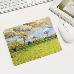 Van gogh oil painting lovely creative mouse pad waterproof and thick lock edge anti-skid desk pad small wrist pad small mouse pad - storm sky