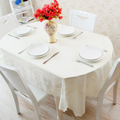 Oval table cloth, waterproof and oil proof European oval table, table cushion telescopic folding table, PVC lace tablecloth Rhododendron 65+17 vertical *180cm