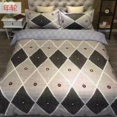 Summer minimalist IKEA cotton four piece single man double cotton bedding 1.5/1.8m bedspread quilt ring 1.5m (5 ft) bed