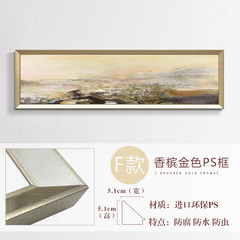 Abstract oil painting, modern simple drawing, European style living room sofa, bedroom, bedside decoration painting, hotel corridor, Zhao Wuji 120X230CM F champagne golden PS frame Oil film laminating + low reflective organic glass