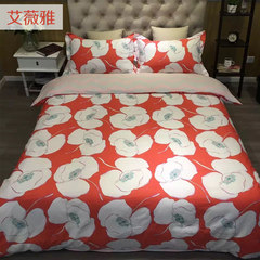 Summer minimalist IKEA cotton four piece single man double man cotton bedding 1.5/1.8m bedsheets quilt 1.5m (5 ft) bed