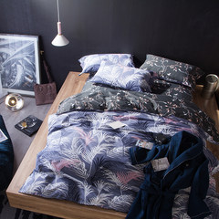 European minimalist cotton four piece set cotton 1.5m1.8 m double bed sheet quilt, luxury bed, bed item 4 piece Caroline 1.5m (5 ft) bed