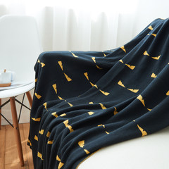 All cotton knitted cartoon blanket, black small monster blanket blanket, office nap, leisure blanket, sofa tide blanket 120cmX180cm (adult) Little monster tide blanket