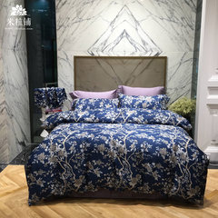European style American cotton pattern, 60 long staple cotton satin four sets, cotton 1.8m wedding bedding, bedsheet 6 Angela 1.5m (5 ft) bed.