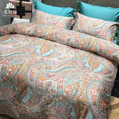 European style American cotton pattern, 60 long staple cotton satin four sets, cotton 1.8m wedding bedding, bedsheet 6 Fred 1.5m (5 ft) bed.
