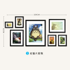 Cartoon photo wall, children's room, girl's bedroom, bedside hanging boy, modern simple cute composite photo frame wall Zpq5-y-2