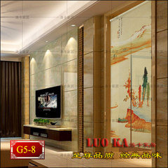Chinese landscape semi permeable fabric, wedding curtain, cloth curtain, hanging curtain, curtain rolling customization