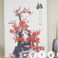 Chinese wind Rome cotton fabric curtains curtain shutter shade custom bedroom living room Square meter