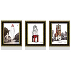 Free prints, supporting photos, American Vintage Hand Painted lighthouse, photo wall, 3 16 inch photo frame, composite photo frame wall Figure