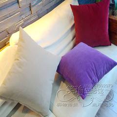 Super soft sofa pillow color plain cloth chairs bed pillow Piaochuang study office back 48X48cm Set + stripe core
