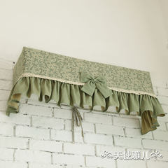 Air conditioner hood dust cover cover can be used all inclusive garden cloth lace ancient green lobule Table runner 30&times 180cm;