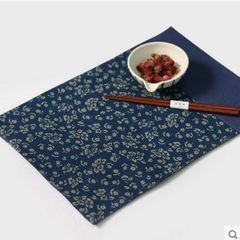Silk darktoy high-grade non slip mat mat table mat cotton fabric pad pad on the snow blue bowl 28*40cm one-piece